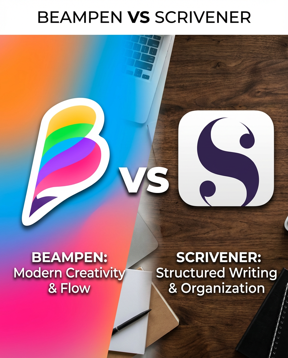 Beampen vs Scrivener comparison for writers